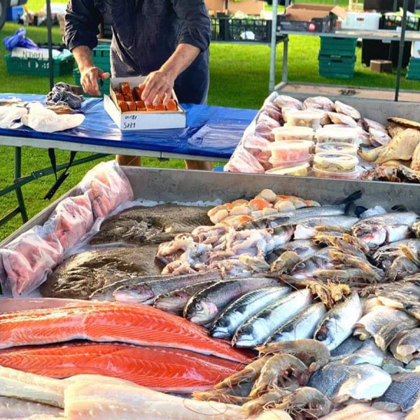 Fresh catches of finest seafood can be found at Seaford Town Market